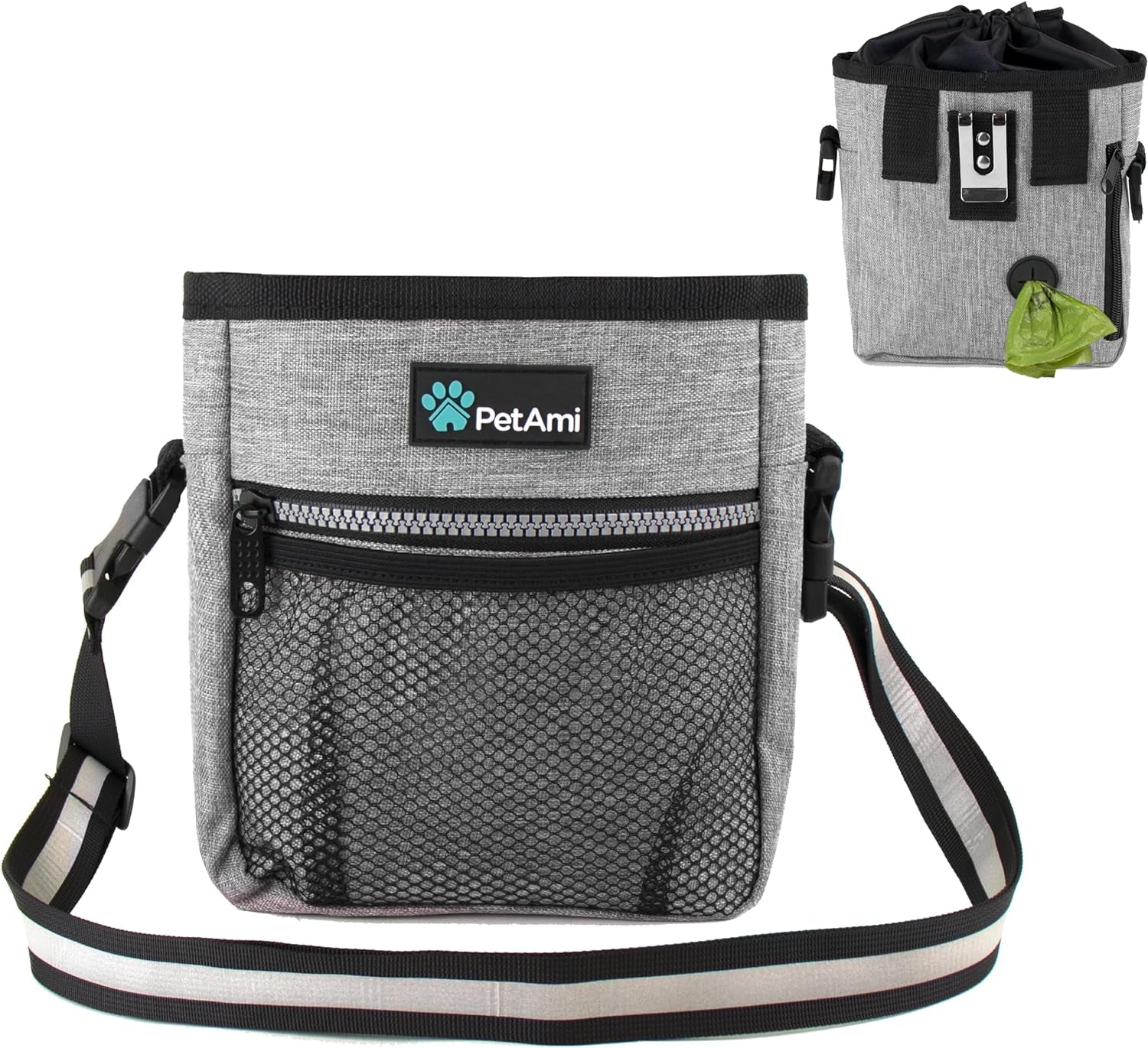 Dog and CAT Treat Pouch, Heather Gray
