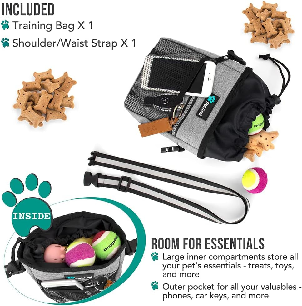 Dog and CAT Treat Pouch, Heather Gray